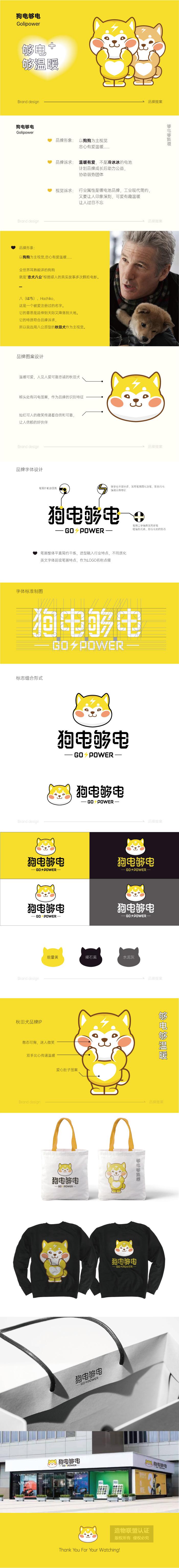 狗电够电标志设计